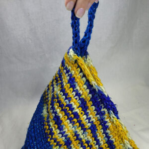 Yellow and Blue Pyramid Purse